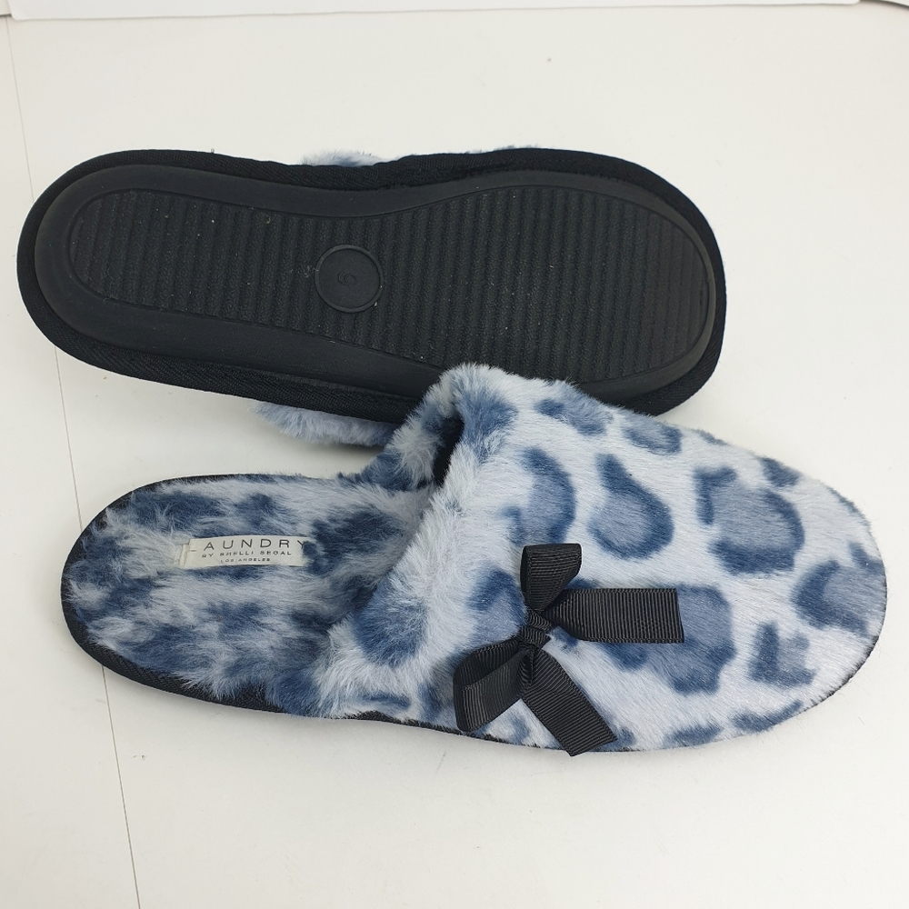 Laundry by Shelli Segal slipper furry cheetah print  detail slip-on cozy   9